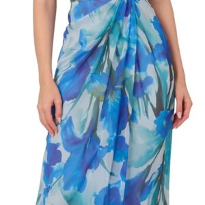 Adrianna Papell Women's Print Chiffon Long Dress