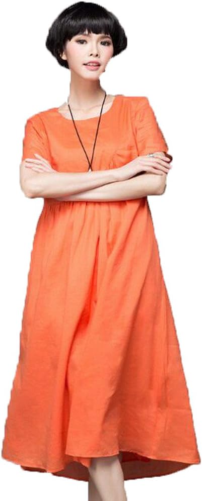 Angel&Lily Linen Loose fit Casual Work Long Maxi Dress plus1x-10x