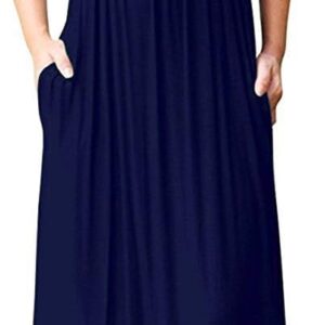 AUSELILY Women's Short Sleeve Loose Plain Casual Long Maxi Dresses for Women 2025
