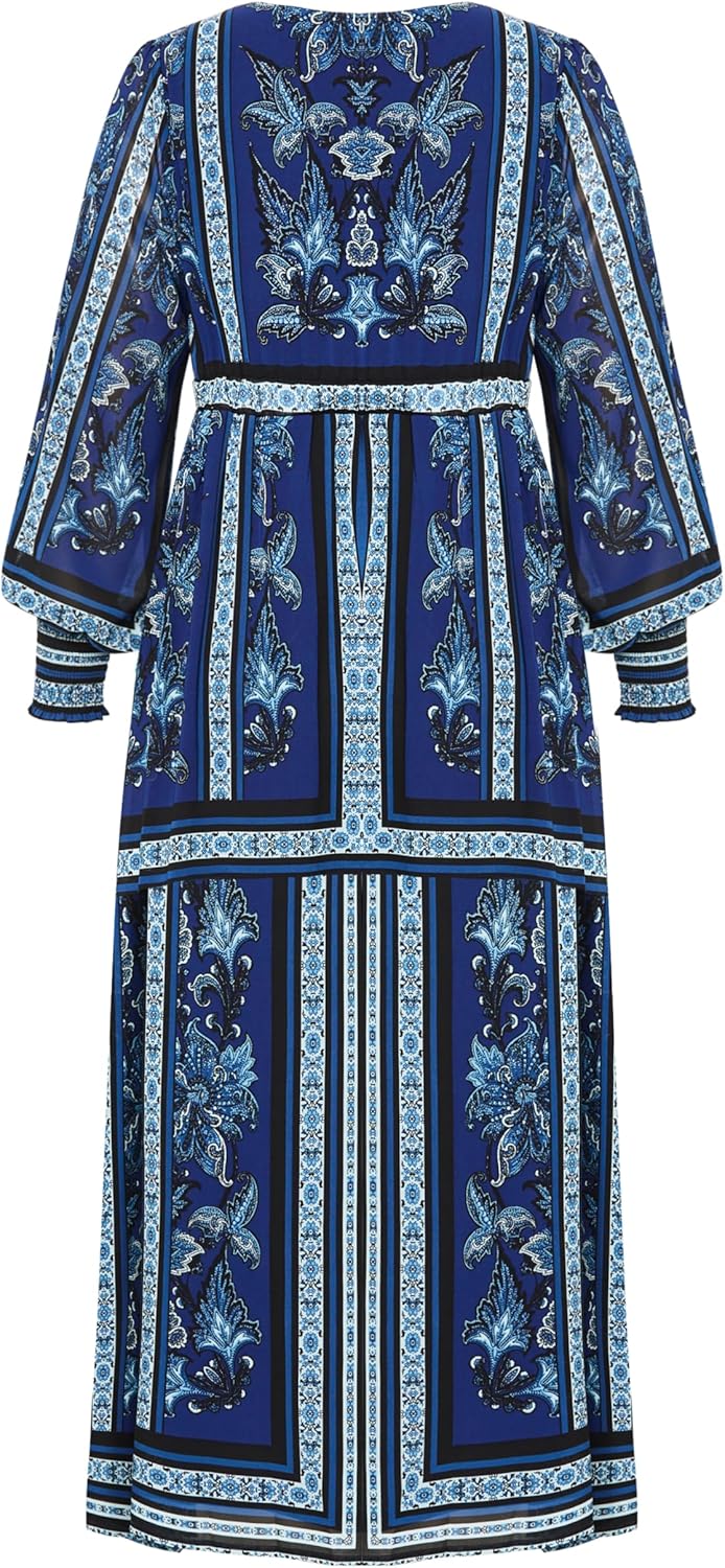 Avenue Women's Serene Placement Sleeved Maxi Dress - Image 5