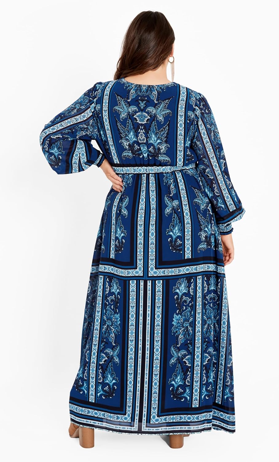 Avenue Women's Serene Placement Sleeved Maxi Dress - Image 3