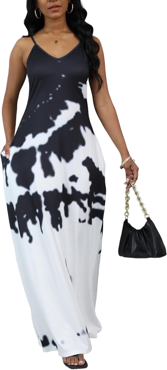 BessCops Summer Maxi Dresses for Women 2025 Plus Size Sundresses Casual Fashion Sleeveless Loose Long Sexy Dress with Pockets - Image 8