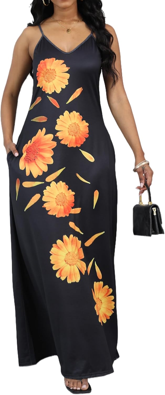 BessCops Summer Maxi Dresses for Women 2025 Plus Size Sundresses Casual Fashion Sleeveless Loose Long Sexy Dress with Pockets - Image 22