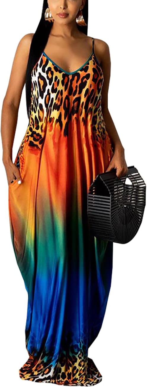 BessCops Summer Maxi Dresses for Women 2025 Plus Size Sundresses Casual Fashion Sleeveless Loose Long Sexy Dress with Pockets - Image 24