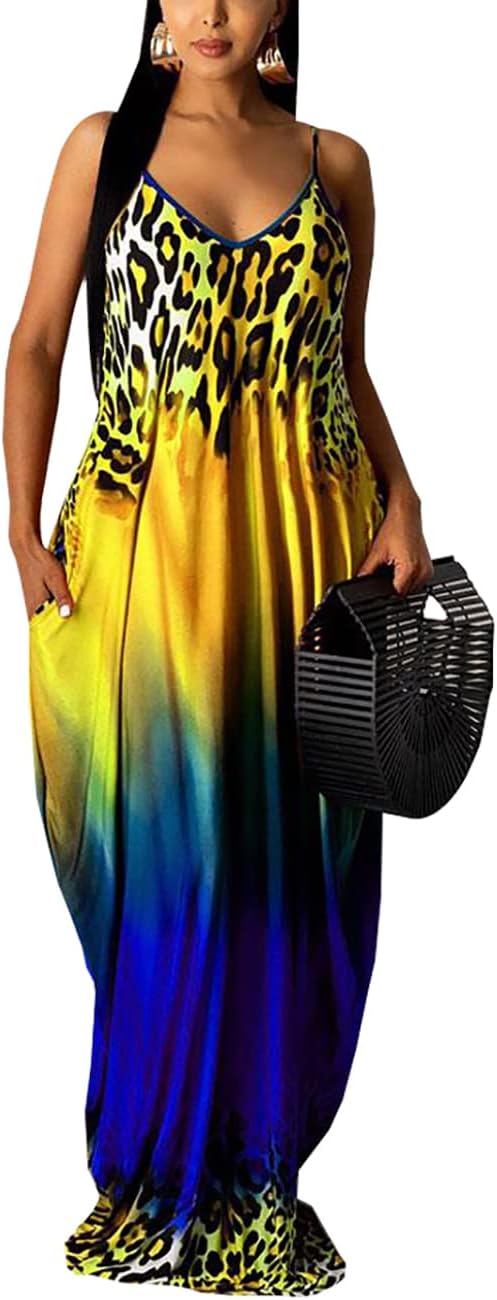 BessCops Summer Maxi Dresses for Women 2025 Plus Size Sundresses Casual Fashion Sleeveless Loose Long Sexy Dress with Pockets - Image 23