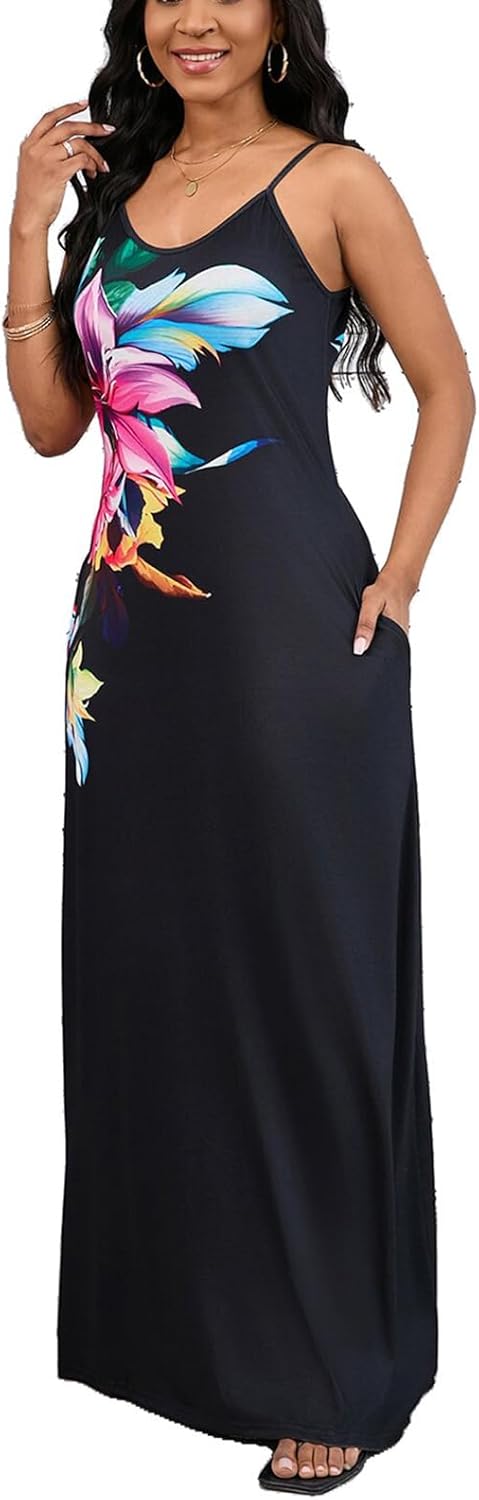 BessCops Summer Maxi Dresses for Women 2025 Plus Size Sundresses Casual Fashion Sleeveless Loose Long Sexy Dress with Pockets - Image 9