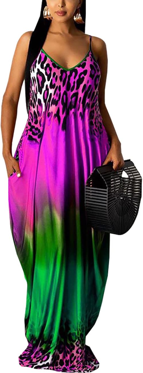 BessCops Summer Maxi Dresses for Women 2025 Plus Size Sundresses Casual Fashion Sleeveless Loose Long Sexy Dress with Pockets - Image 14