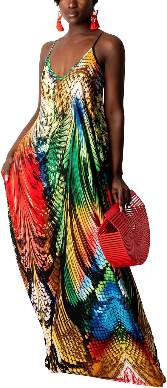 BessCops Summer Maxi Dresses for Women 2025 Plus Size Sundresses Casual Fashion Sleeveless Loose Long Sexy Dress with Pockets - Image 6