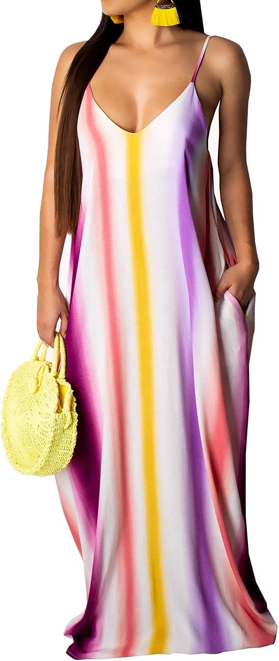 BessCops Summer Maxi Dresses for Women 2025 Plus Size Sundresses Casual Fashion Sleeveless Loose Long Sexy Dress with Pockets - Image 19