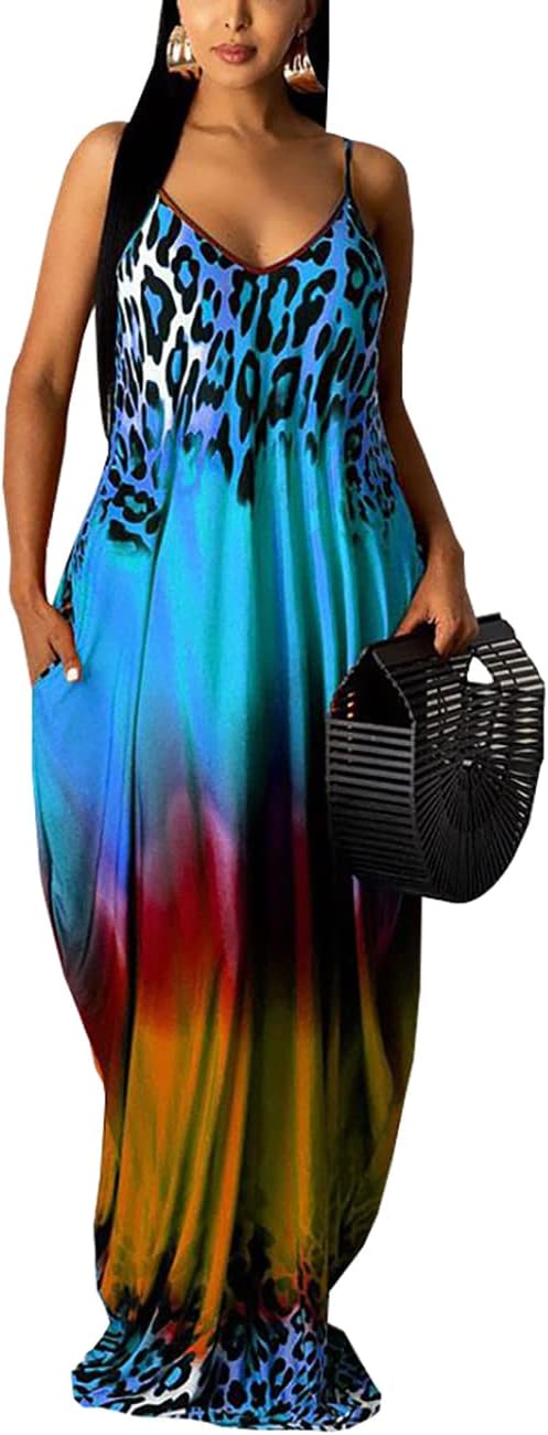 BessCops Summer Maxi Dresses for Women 2025 Plus Size Sundresses Casual Fashion Sleeveless Loose Long Sexy Dress with Pockets - Image 10