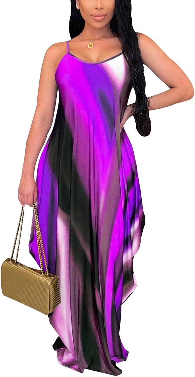 BessCops Summer Maxi Dresses for Women 2025 Plus Size Sundresses Casual Fashion Sleeveless Loose Long Sexy Dress with Pockets - Image 18