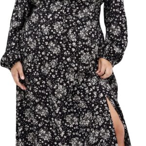 City Chic Women's Plus Size Dress - Abbigail Long Sleeve Print Maxi