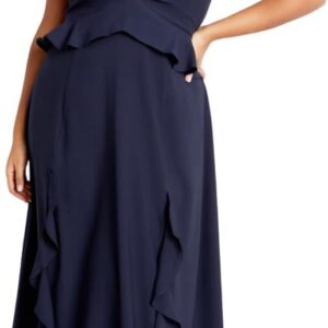 City Chic Women's Plus Size Dress - Fee Frill Maxi