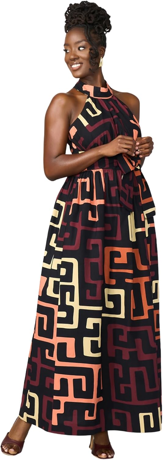 D'IYANU | Ronke African Print Dress for Women \u2013 Elegant African Attire \u2013 Ankara & Kente Dress in Regular & Plus Sizes - Image 2