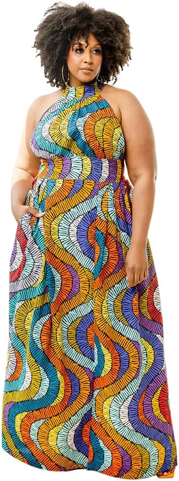 D'IYANU | Ronke African Print Dress for Women \u2013 Elegant African Attire \u2013 Ankara & Kente Dress in Regular & Plus Sizes - Image 11