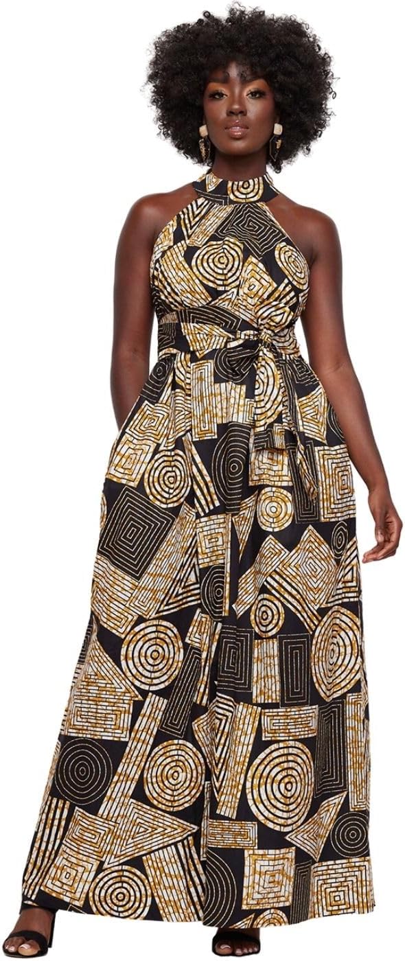 D'IYANU | Ronke African Print Dress for Women \u2013 Elegant African Attire \u2013 Ankara & Kente Dress in Regular & Plus Sizes - Image 9