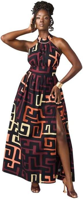 D'IYANU | Ronke African Print Dress for Women \u2013 Elegant African Attire \u2013 Ankara & Kente Dress in Regular & Plus Sizes - Image 7