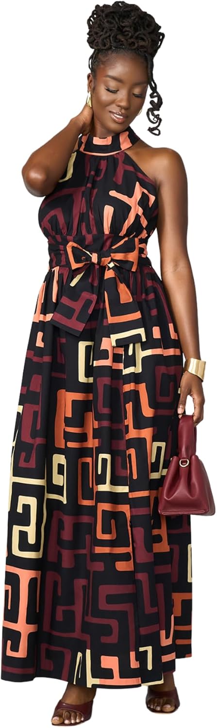 D'IYANU | Ronke African Print Dress for Women \u2013 Elegant African Attire \u2013 Ankara & Kente Dress in Regular & Plus Sizes