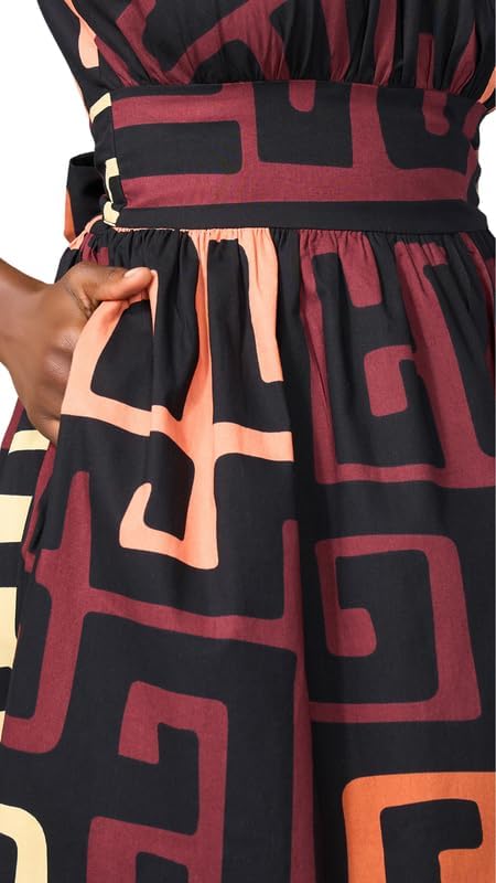 D'IYANU | Ronke African Print Dress for Women \u2013 Elegant African Attire \u2013 Ankara & Kente Dress in Regular & Plus Sizes - Image 4