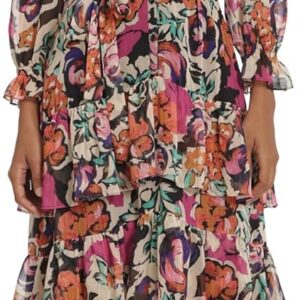 Donna Morgan Women's V-Neck Tiered Skirt Maxi Day Dress Event Party Night Out Guest of