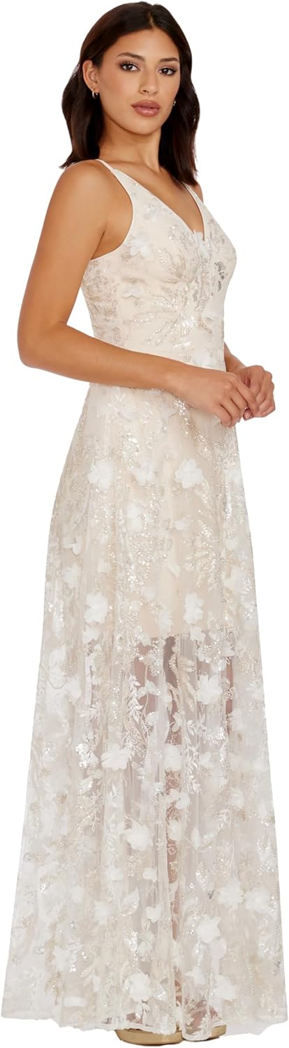 Dress the Population Women's Sidney Fit and Flare Maxi Dress - Image 3