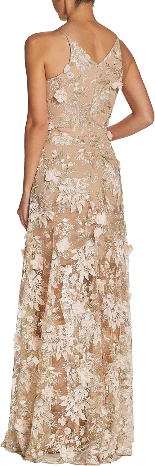 Dress the Population Women's Sidney Sleeveless Plunge Neckline Fit and Flare Maxi Dress - Image 3