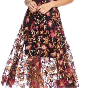 Dress the Population womens Uma Uma Sweetheart Bodice Fit and Flare Midi Dress
