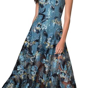 Dress the Population Women's Umalina Fit and Flare Maxi Dress