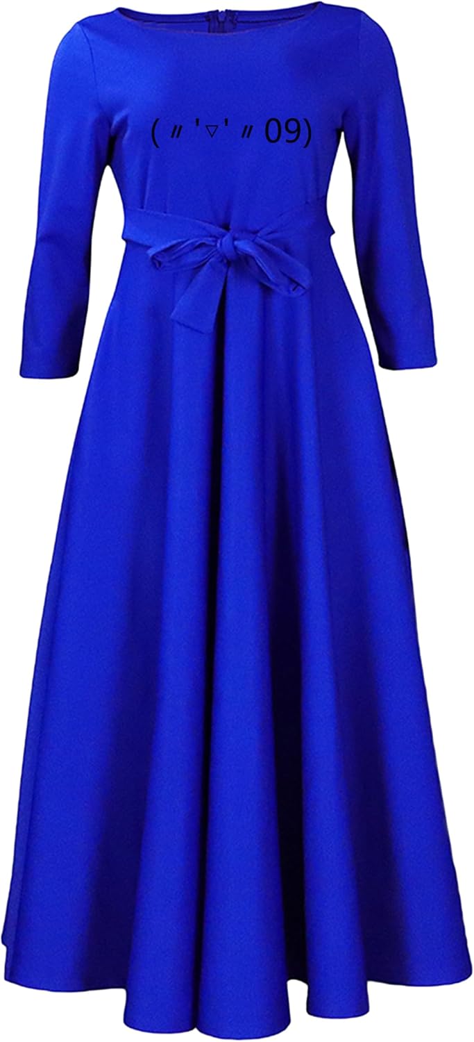 EIDEFE Womens Elegant Soft Long Sleeve Dresses Oversize Fashion Maxi Dress Slim Dresses - Image 8