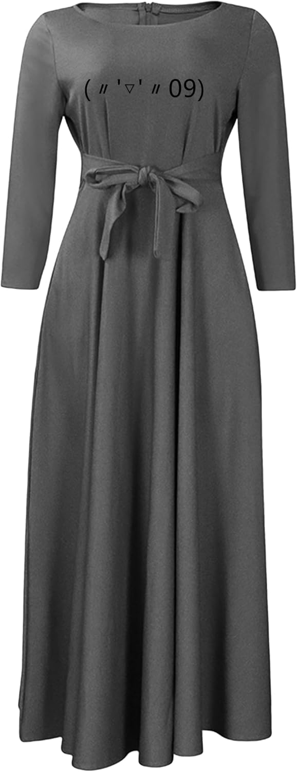 EIDEFE Womens Elegant Soft Long Sleeve Dresses Oversize Fashion Maxi Dress Slim Dresses - Image 18