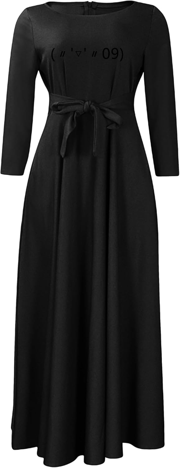 EIDEFE Womens Elegant Soft Long Sleeve Dresses Oversize Fashion Maxi Dress Slim Dresses - Image 3