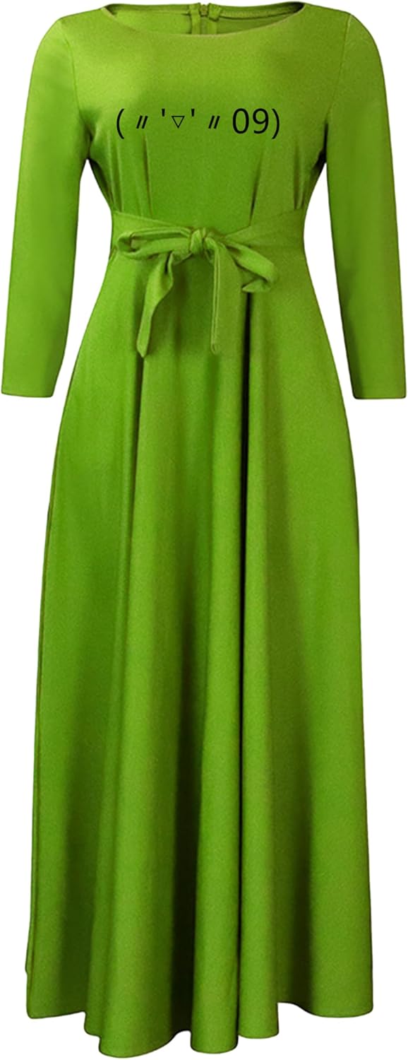 EIDEFE Womens Elegant Soft Long Sleeve Dresses Oversize Fashion Maxi Dress Slim Dresses - Image 9