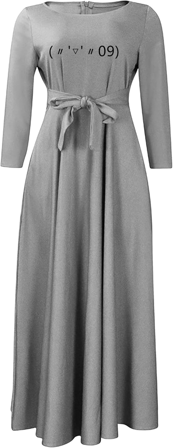 EIDEFE Womens Elegant Soft Long Sleeve Dresses Oversize Fashion Maxi Dress Slim Dresses - Image 6