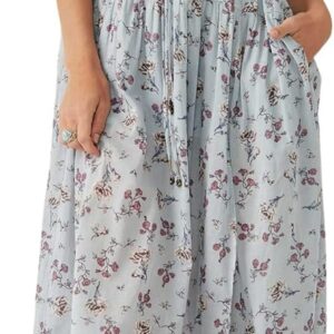Free People Lysette Maxi Dress Bluebell Combo MD (Women's 8-10)