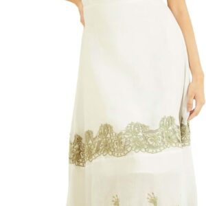 Guess Womens Alana Embroidered Halter Maxi Dress