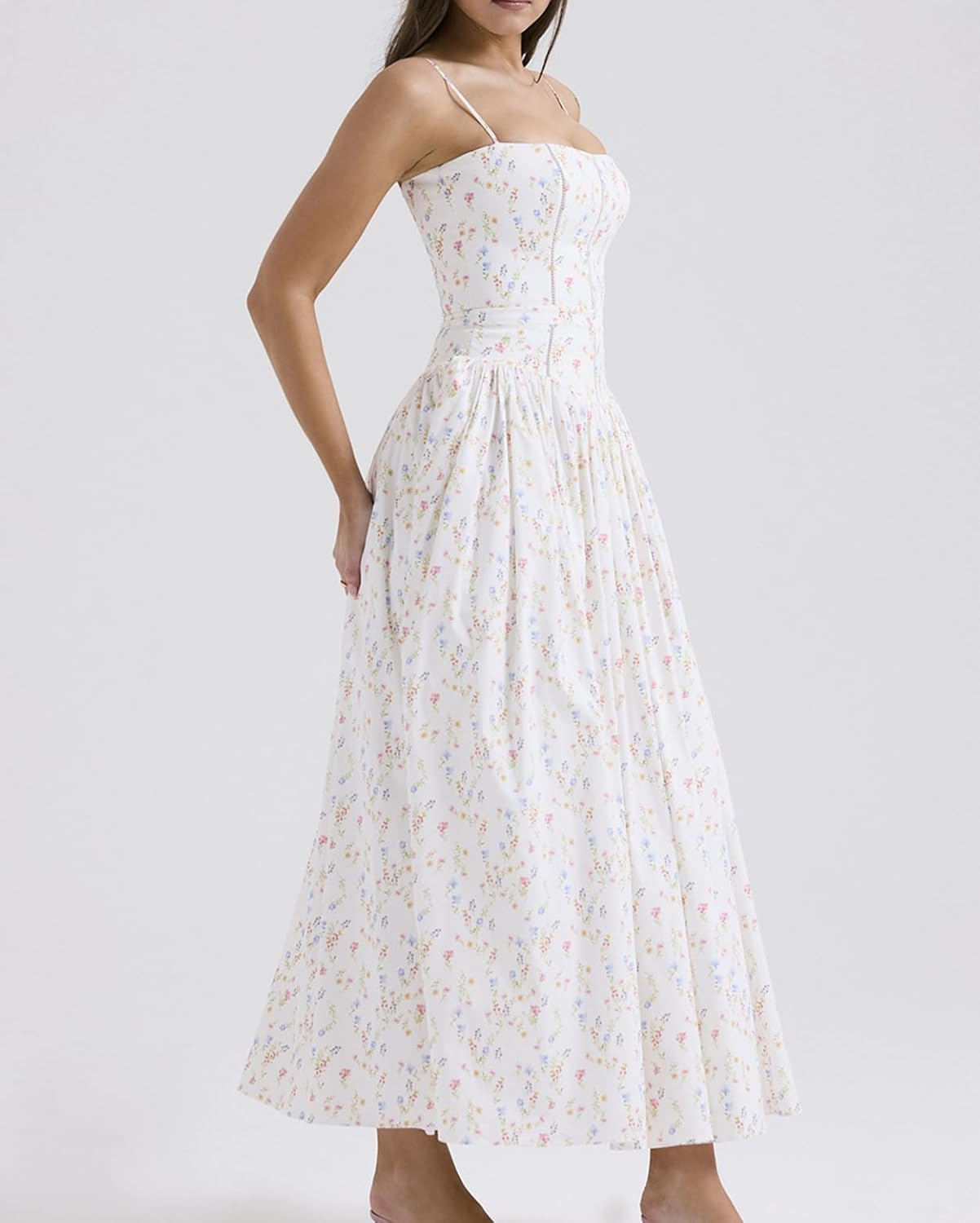 houstil Women's Strap Casual Wedding Guest Summer Dress Maxi Corset Holiday Party Beach Cocktail Evening Dresses - Image 3