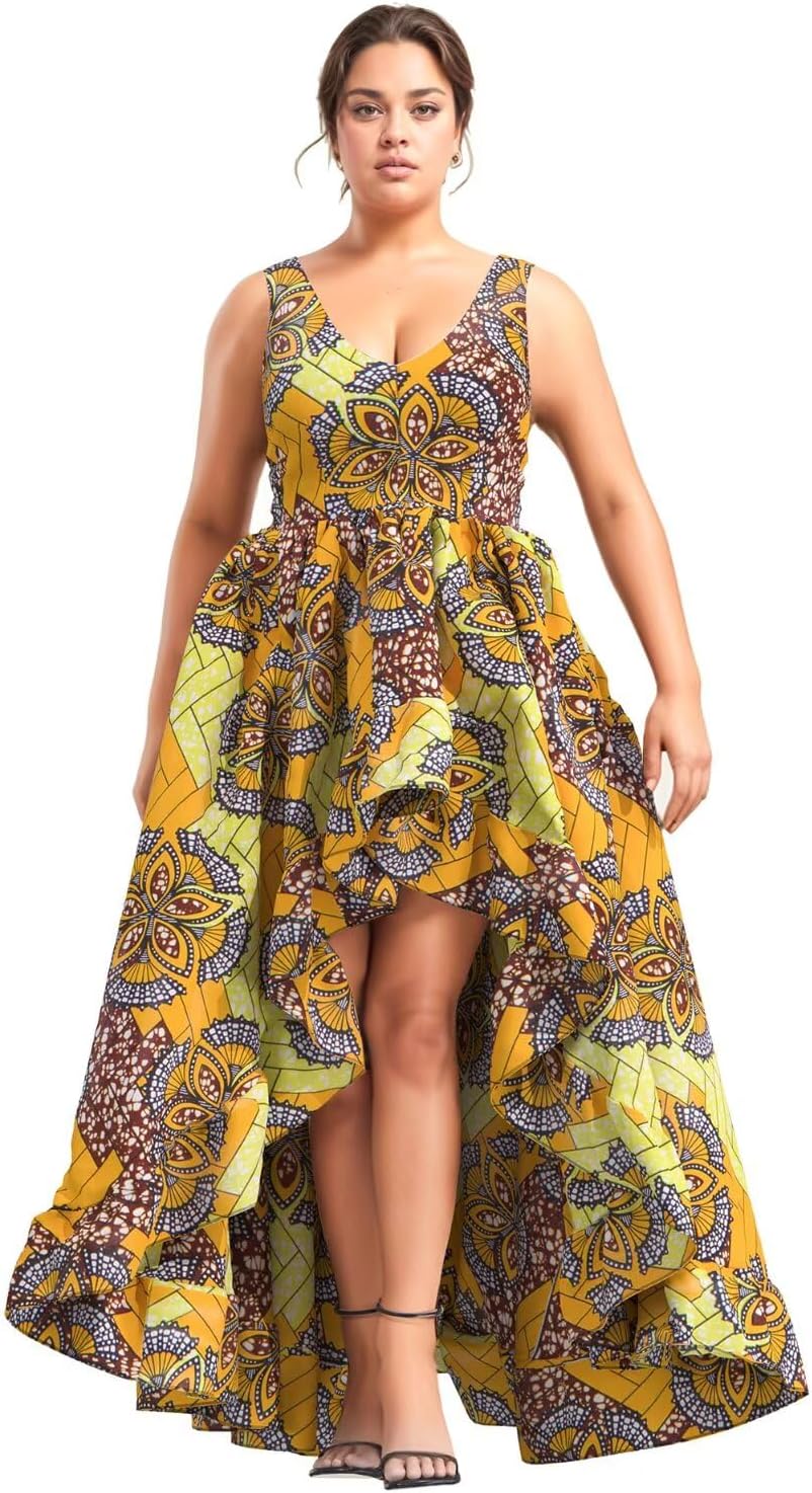 iooiooi African Dresses for Women Party Robe Plus Size Print Dashiki Dinner Dress - Image 13