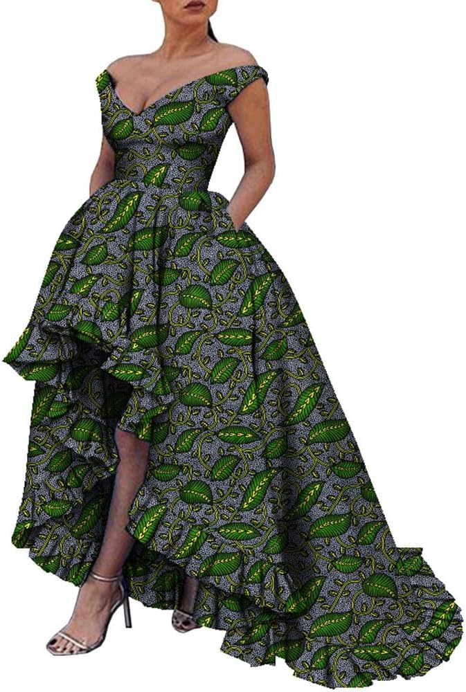 iooiooi African Dresses for Women Party Robe Plus Size Print Dashiki Dinner Dress - Image 17
