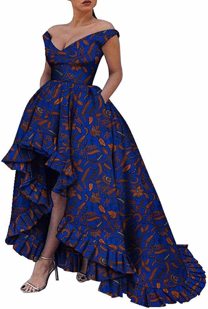 iooiooi African Dresses for Women Party Robe Plus Size Print Dashiki Dinner Dress - Image 8