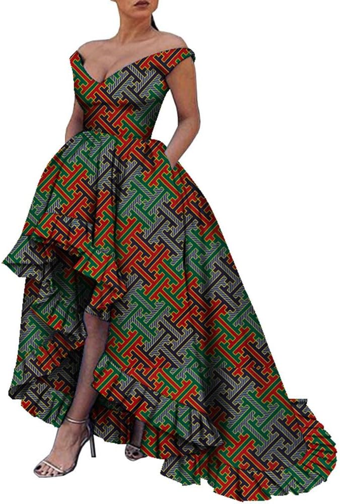 iooiooi African Dresses for Women Party Robe Plus Size Print Dashiki Dinner Dress - Image 18