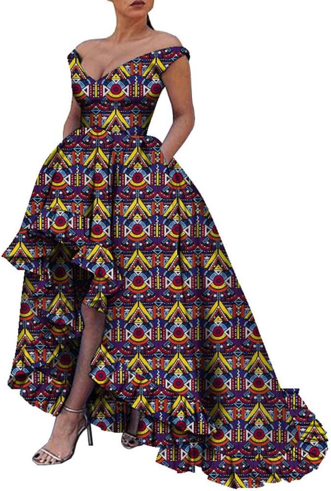 iooiooi African Dresses for Women Party Robe Plus Size Print Dashiki Dinner Dress - Image 9