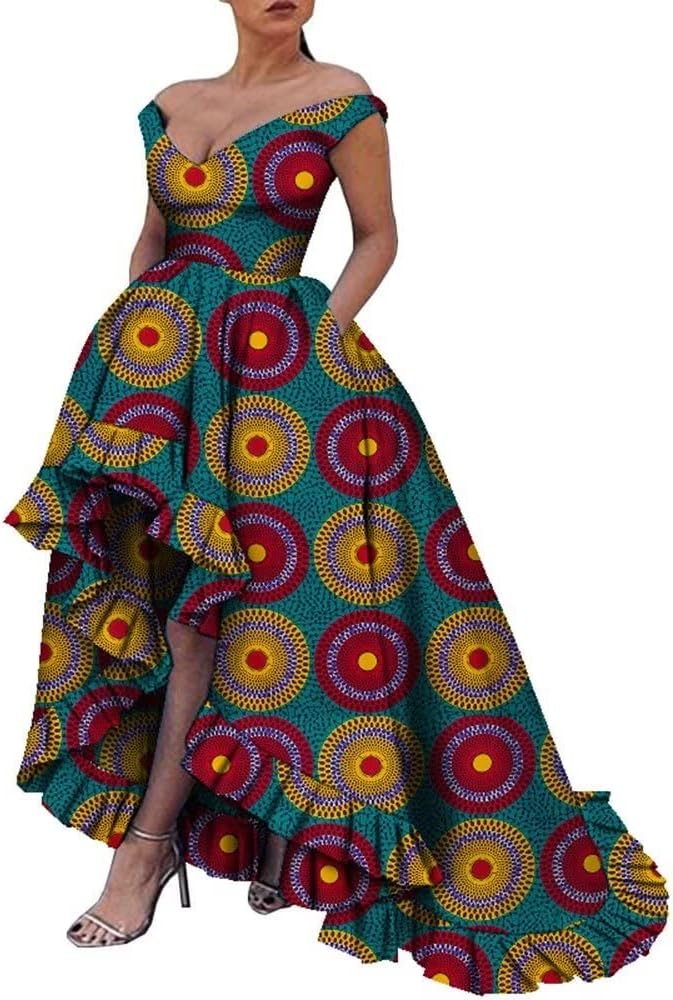iooiooi African Dresses for Women Party Robe Plus Size Print Dashiki Dinner Dress - Image 10