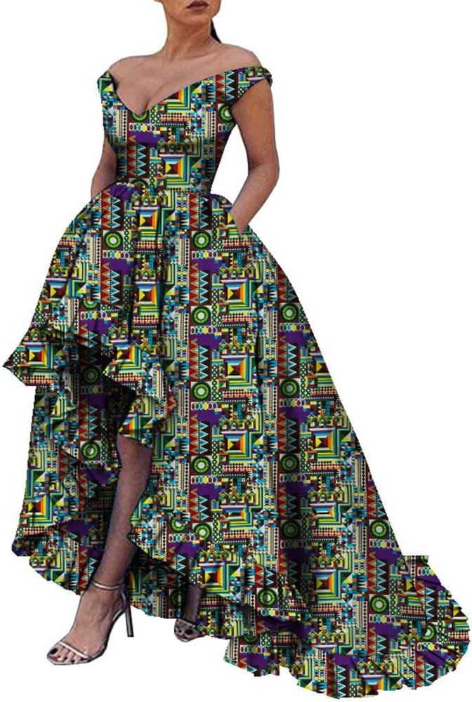 iooiooi African Dresses for Women Party Robe Plus Size Print Dashiki Dinner Dress - Image 22