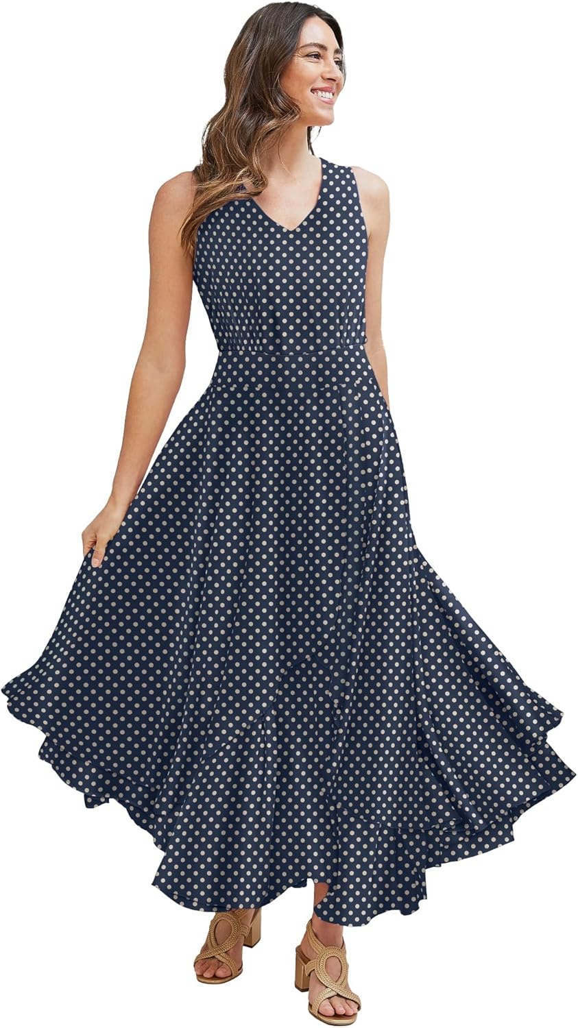 Jessica London Women's Plus Size Georgette Flyaway Maxi Dress