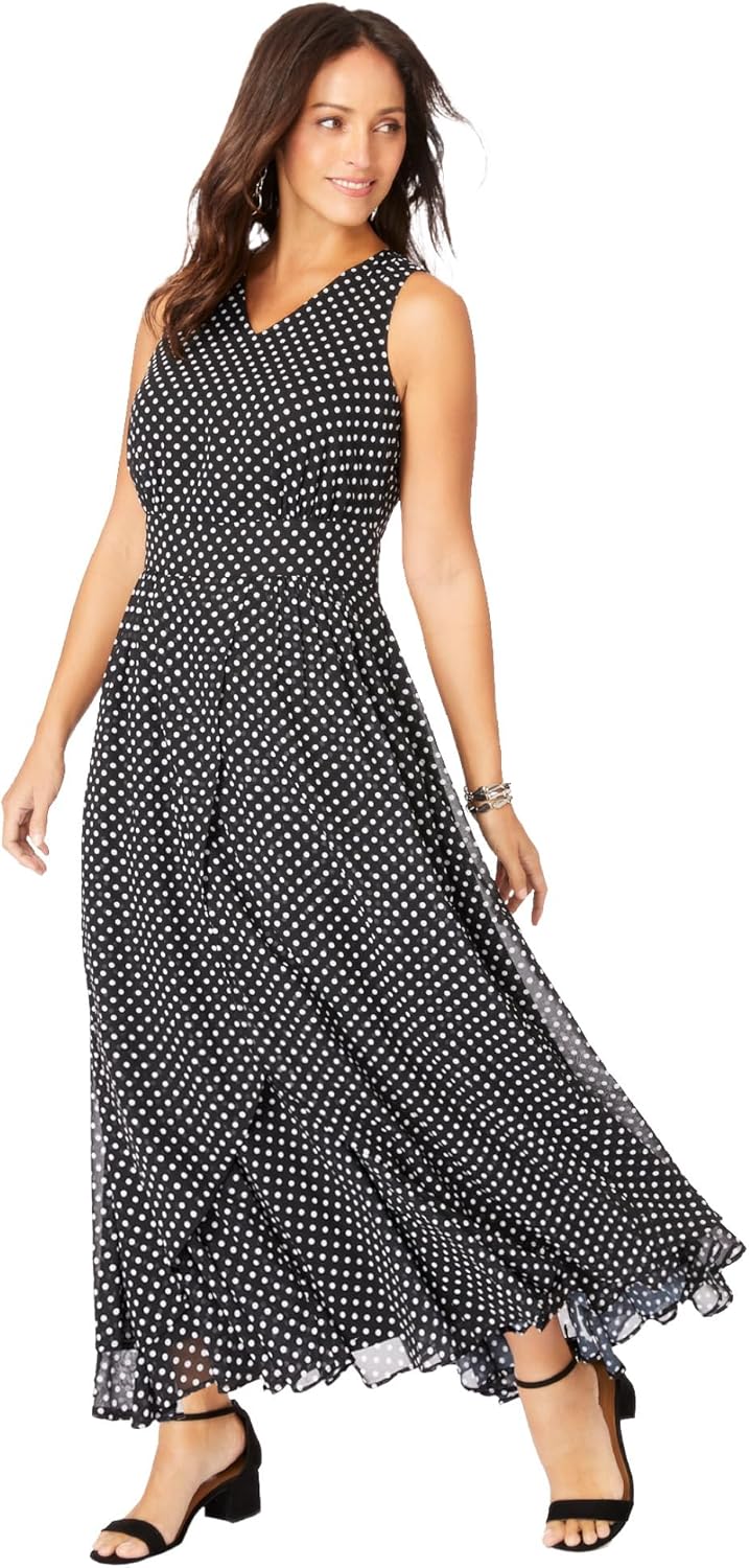 Jessica London Women's Plus Size Georgette Flyaway Maxi Dress - Image 6