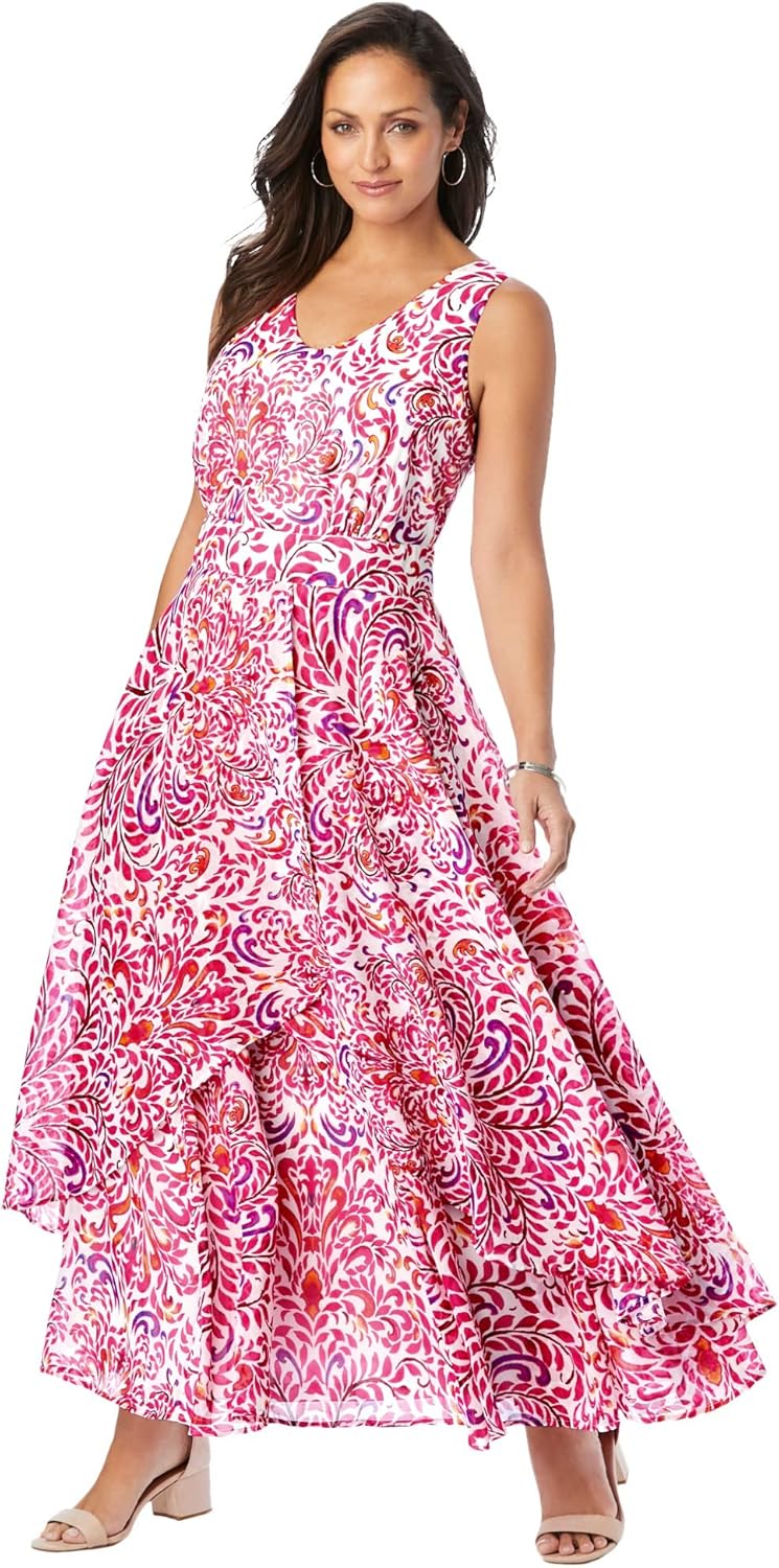 Jessica London Women's Plus Size Georgette Flyaway Maxi Dress - Image 3