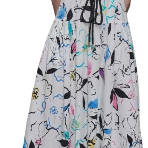 KARL LAGERFELD Women's Sleeveless Rope Belt A-line Maxi Dress