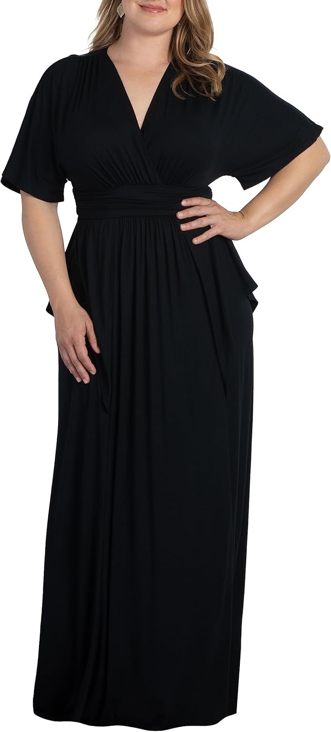Kiyonna Plus Size Indie Flair Maxi Dress | Women's Boho Long Dress for Wedding Guest, Cocktail, Party, or Work - Image 5