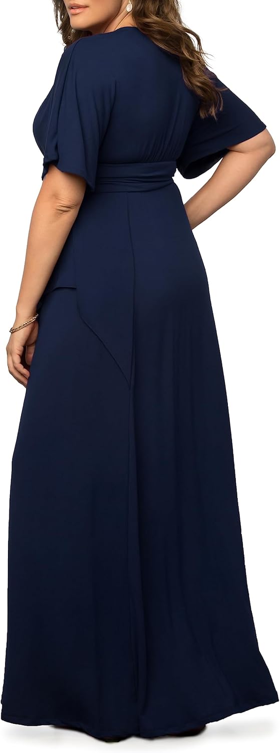 Kiyonna Plus Size Indie Flair Maxi Dress | Women's Boho Long Dress for Wedding Guest, Cocktail, Party, or Work - Image 3