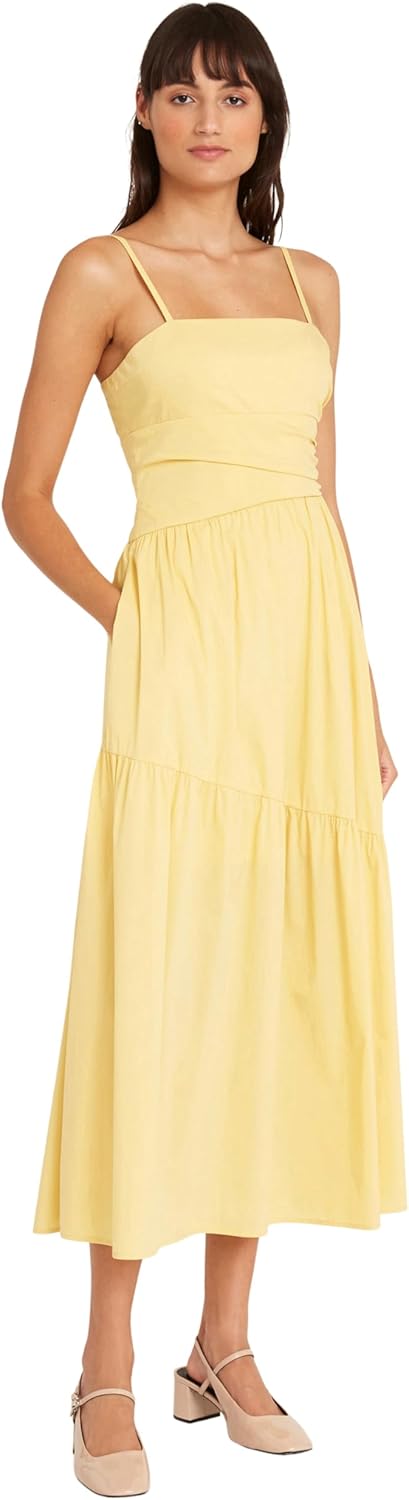 Luxely Spaghetti Strap Angled Tiered Maxi Pockets | Summer Casual Dresses for Women